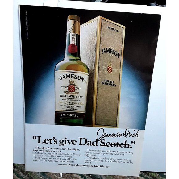 1979 Jameson Irish Whiskey Worlds Best Selling Original Print Ad vintage - Picture 1 of 1